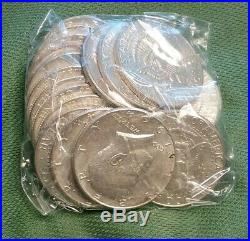 1964 Kennedy Half Dollar Full Roll 20 Coin Lot $10 Face 90 Percent US Silver