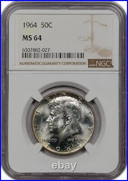 1964 Kennedy Half Dollar Ngc Ms 64 Magnificent Silver Bu