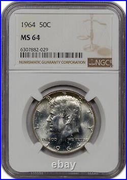 1964 Kennedy Half Dollar Ngc Ms 64 Silver Gorgeous Choice Luster