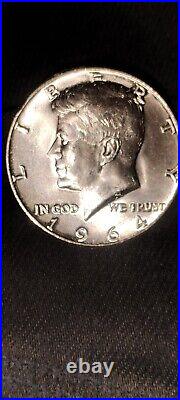 1964 Kennedy Half Dollar No Mint mark 90% SILVER US Mint Coin Proof Nice