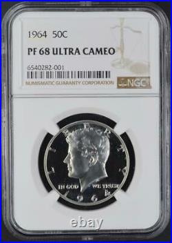 1964 Kennedy Half Dollar Proof NGC PF 68 Ultra Cameo