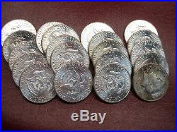 1964 Kennedy Half Dollar Roll Nice, Lustrous Original Bu Coins