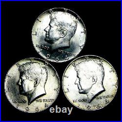 1964 Kennedy Half Dollar Silver - Gem BU+ Toned Condition Coin Lot - #TH034