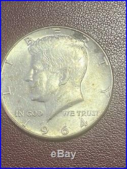 1964 Kennedy Half Dollar roll of 20 Circulated, Free Shipping