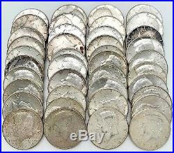 1964 Kennedy Half Dollars 90% Silver $20 face value Lot of 40 Coins