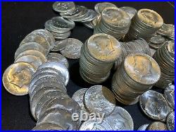 1964 Kennedy Half Dollars BU Roll of 20 Coins $10 Face Value, 90% Silver