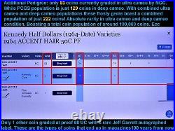 1964 Kennedy Half Pr67uc 1 Of 2 Known Jeff Garrett Accented Hair Ngc Tv Pq+