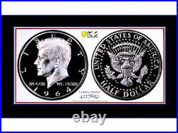 1964 Kennedy Half Pr68 Cameo Rare Low Pop 2 Coins Accented Hair Str-g Rev Pq+