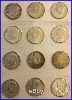 1964 Kennedy Half dollar roll of 20 90% Silver Coins