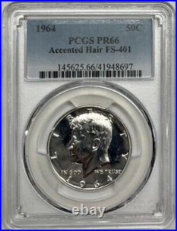 1964 Kennedy Proof Half Dollar PCGS PR66 Accented Hair FS-401 Silver Coin 50C