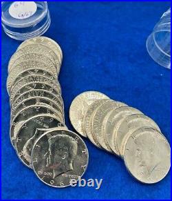 1964 Kennedy Silver BU Half Dollar $10 Roll