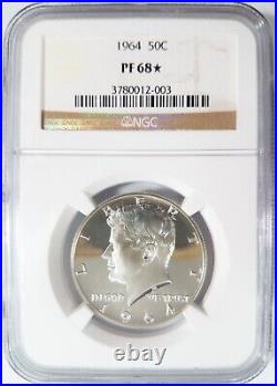 1964 Kennedy Silver Half Dollar NGC PF 68 Star JFK PR Proof Coin