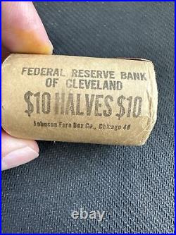 1964 Kennedy Silver Half Dollar Original Roll 20 Federal Reserve Bank Cleveland
