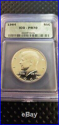 1964 Kennedy Silver Half Dollar Proof ICG PR70 Certified 50c Silver