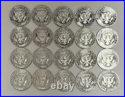1964 Kennedy Silver Half Dollar Roll of 20 Coins Gem Proof