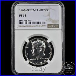 1964 Kennedy Silver Proof Half Dollar NGC PF68 Accent Hair First Year 50C