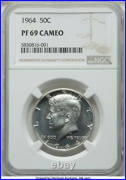 1964 NGC PF69 Cameo Proof Silver Kennedy Half Dollar