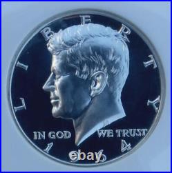 1964 NGC PF 68 Cam Silver Kennedy Half Dollar, Gem Proof 68 Cameo 50-Cent Coin