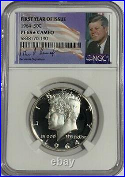 1964 Ngc Pf68 Star Cameo Proof Silver Kennedy First Year Of Issue Half Jfk Coin