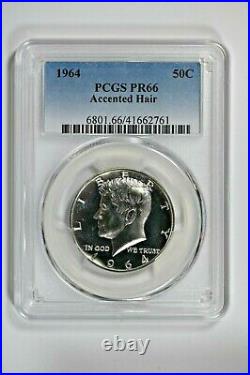 1964 PCGS PR66 Accented Hair Kennedy Half Great Kennedy Variety
