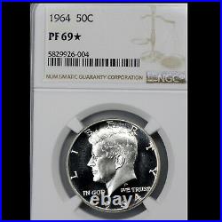 1964 PF69 STAR Kennedy Half Dollar 50c Proof, NGC Graded, Minor DDO