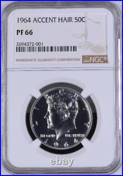 1964-P 50C Kennedy Half Dollar NGC Proof PF-66 Accent Hair Highest-Grades