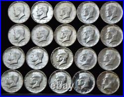 1964 P Kennedy 50c Half Dollars Silver BU Roll of (20) Coins $10 Face Value 90%