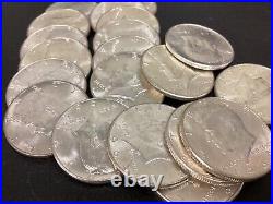 1964-P Kennedy 90% SILVER Half Dollar ROLL 20 Coins GEM UNCIRCULATED