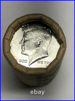 1964-P Kennedy Half Dollar 20-Coin Roll Uncirculated BANK WRAPPED 90% Silver
