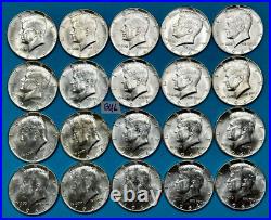 1964 P Kennedy Half Dollar BU Roll of 20 BU Coins Silver Half Dollar Lot #BU6