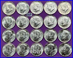 1964 P Kennedy Half Dollar Lot of 20 BU Coins Silver Half Dollars Lot #BU2