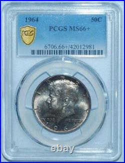 1964 P PCGS MS66+ Kennedy Silver Half Dollar