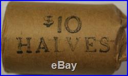 1964-P Roll of Kennedy Half Dollars 50c 90% Silver BU Original Bank Wrapped OBW