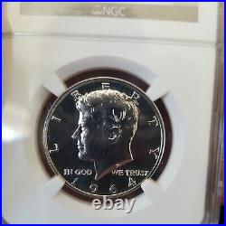1964 Proof Accented Hair Kennedy Half Dollar NGC PF67 90% silver