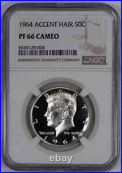 1964 Proof Kennedy Half Dollar 50c Accent Hair Ngc Certified Pf 66 Cameo (004)