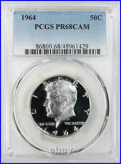 1964 Proof Kennedy Half Dollar 50c Pcgs Certified Pr 68 Cam Cameo (429)