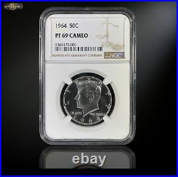 1964 Proof Kennedy Half Dollar Ngc Pf69 Cameo Silver Pr Pf