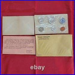 1964 Proof Set With Accented Hair Half Dollar