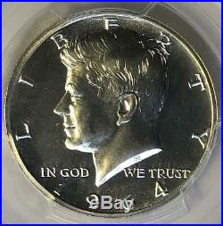 1964 Silver John F Kennedy Half Dollar 50c PCGS PR67 Rare Accented Hair Variety