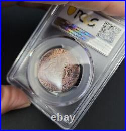 1964 Violet Toned Silver Kennedy Half Dollar With True-view Pcgs Ms-64 Gc#5