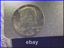 1964 d kennedy half dollar with error FS-104 and FS-105