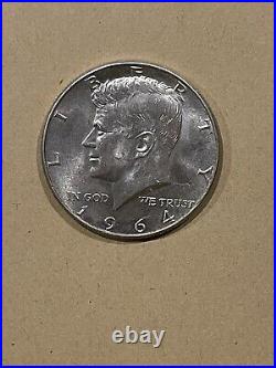 1964 half dollar kennedy silver coin