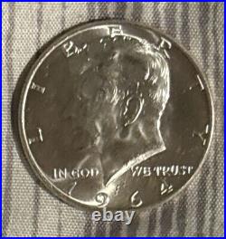 1964 kennedy half dollar silver coin