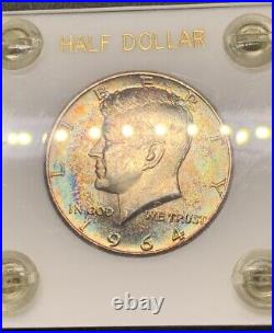 1964 kennedy half dollar toned