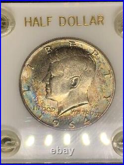 1964 kennedy half dollar toned