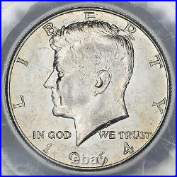1964-p Kennedy Half Dollar Anacs Au 50 Silver Stunning Choice Gem (mr)