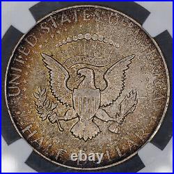 1964-p Kennedy Half Dollar Silver Ngc Ms62 Deep Green Color Toned Bu Unc (dr)