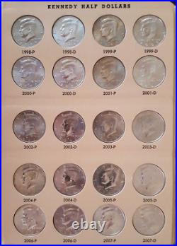 1964 to 2022 P&D KENNEDY HALF DOLLAR COMPLETE SET (110 COINS) IN DANSCO ALBUM