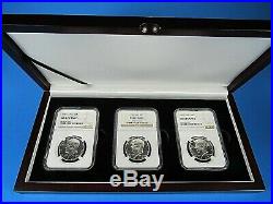 1965,1966,1967 P SMS Kennedy Half Dollars 3-Coin Set NGC Ms 67 Cam, Nice Coins