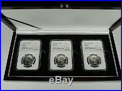 1965,1966,1967 P SMS Kennedy Half Dollars 3-Coin Set NGC Ms 68, Nice Coins